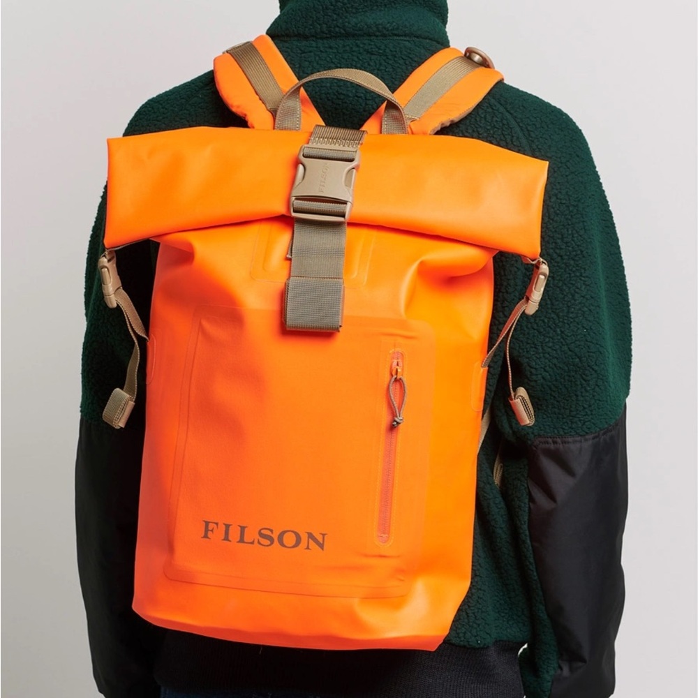 Filson waterproof day pack in Flame